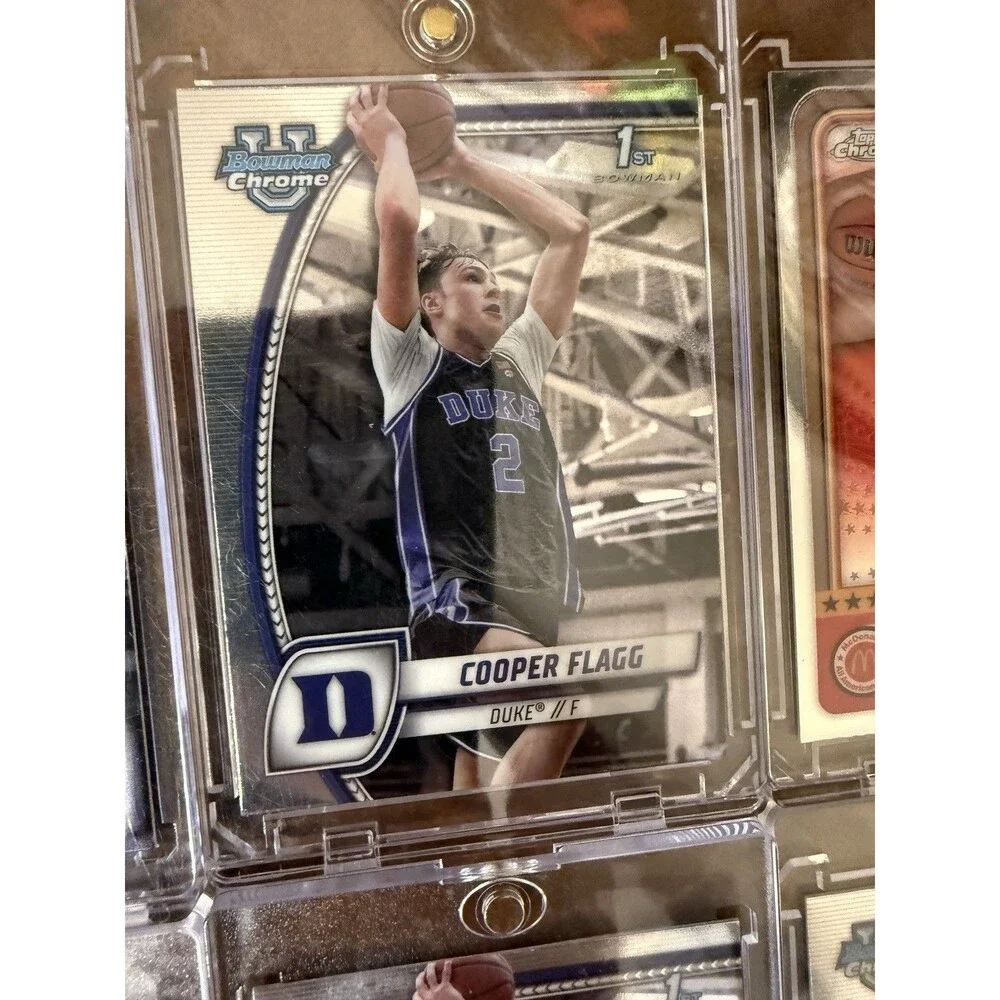 Lot Of 9 2025 Bowman Chrome U Basketball COOPER FLAGG 1st Bowman Duke And Mcdon